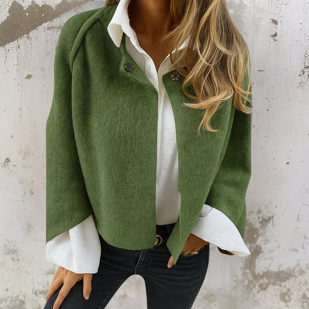 Elegant Cropped Cashmere-Look Jacket | Comfort & Style