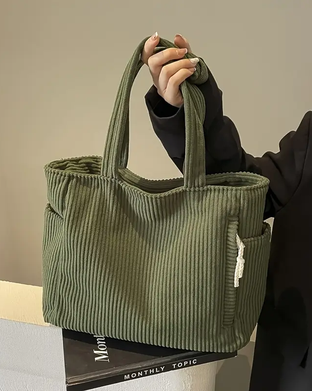 Structured Cord Tote Bag | Elegant Everyday Essential