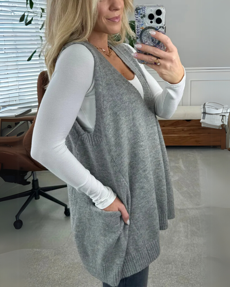 Amelia Relaxed-Fit Knit Vest | Effortless Warmth, Everyday Style