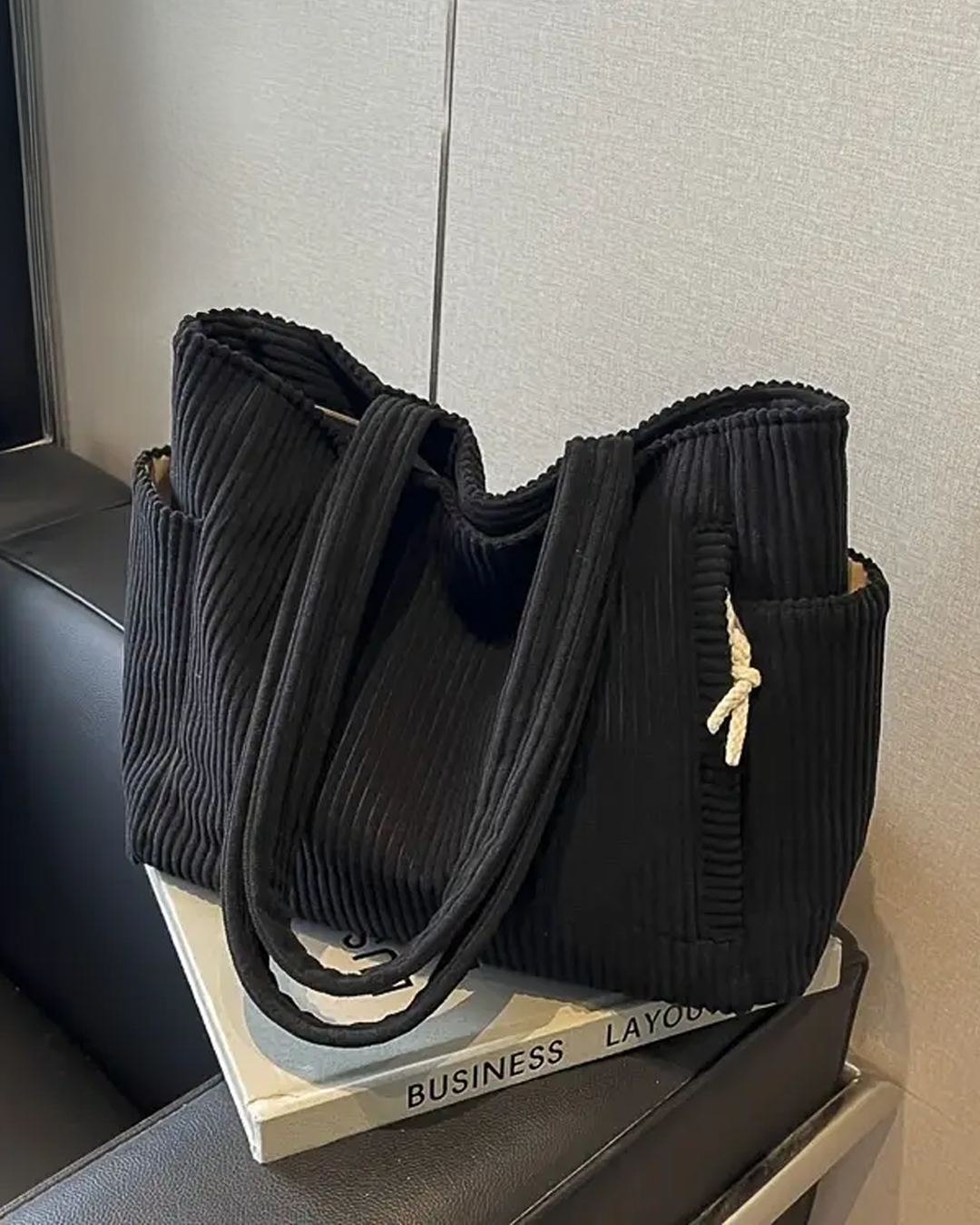 Structured Cord Tote Bag | Elegant Everyday Essential
