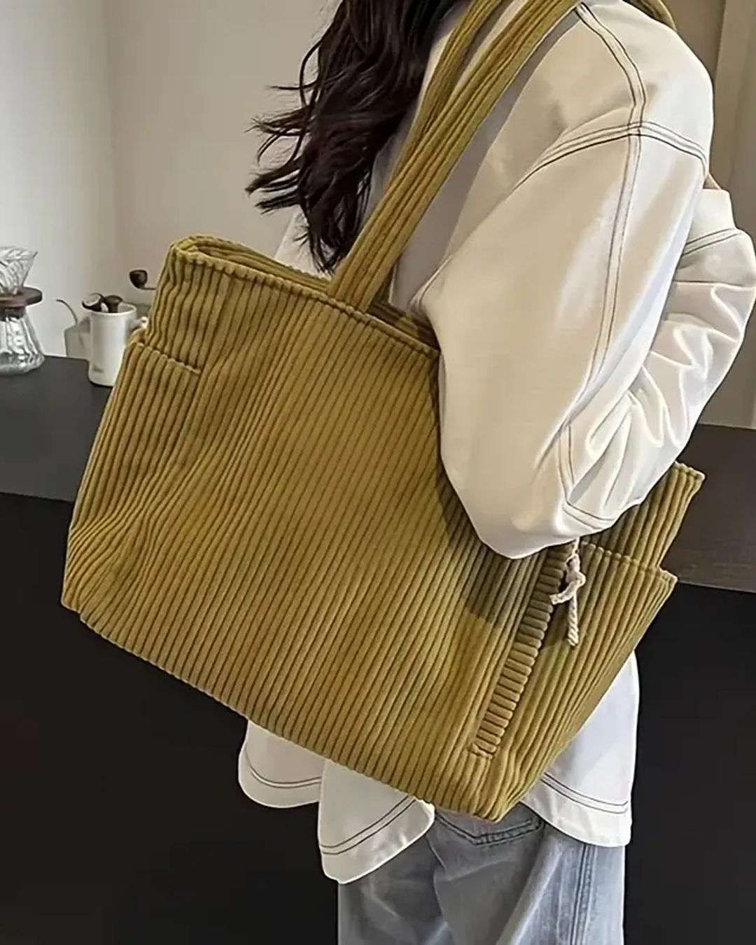 Structured Cord Tote Bag | Elegant Everyday Essential