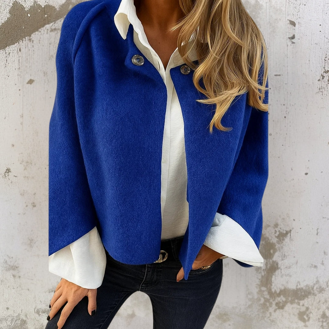 Elegant Cropped Cashmere-Look Jacket | Comfort & Style