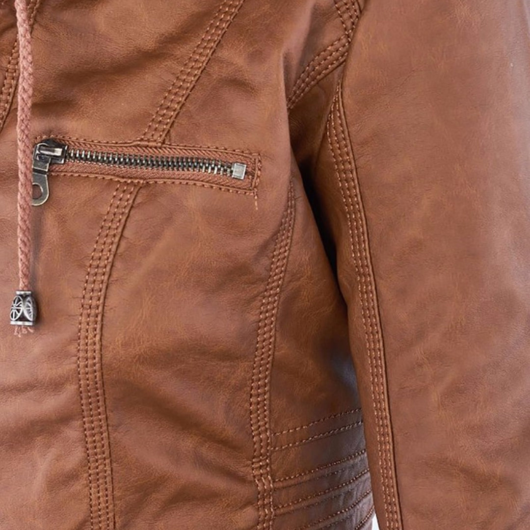 Amelia Slim-Fit Faux Leather Jacket | Effortless Style, All-Day Ease