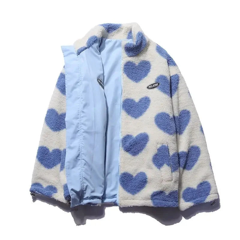 Elena™ Reversible Heart Jacket | Elegant Comfort & Two-in-One Style
