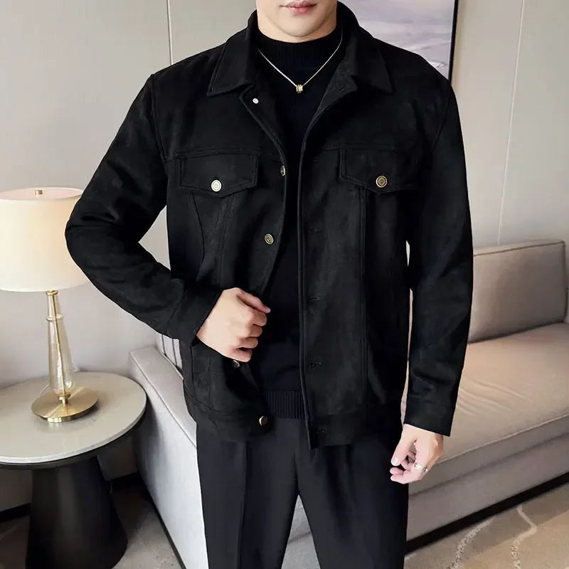 Tailored-Fit Suede Jacket | Refined Everyday Luxury