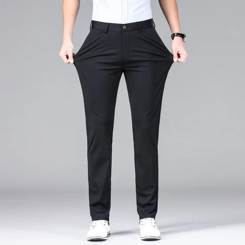 Slim-Fit Ice Silk Trousers | Advanced Comfort & Style