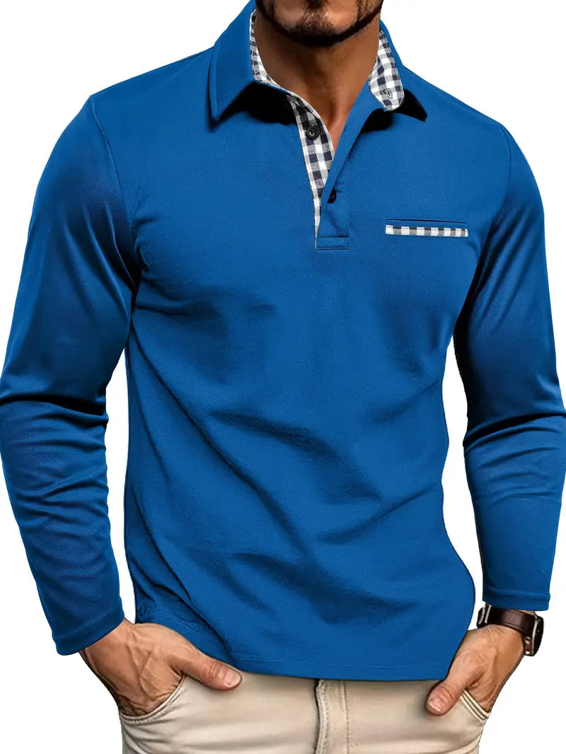Slim-Fit Plaid Accent Polo | Confident Everyday Style