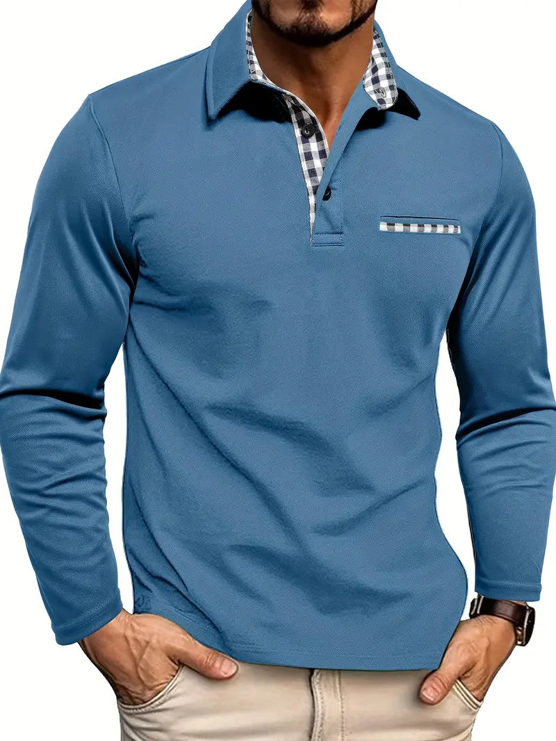 Slim-Fit Plaid Accent Polo | Confident Everyday Style