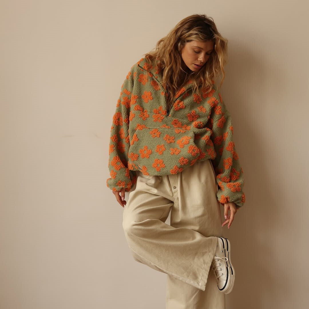 Sofia™ Oversized Floral Sweater | Cozy Boho Comfort