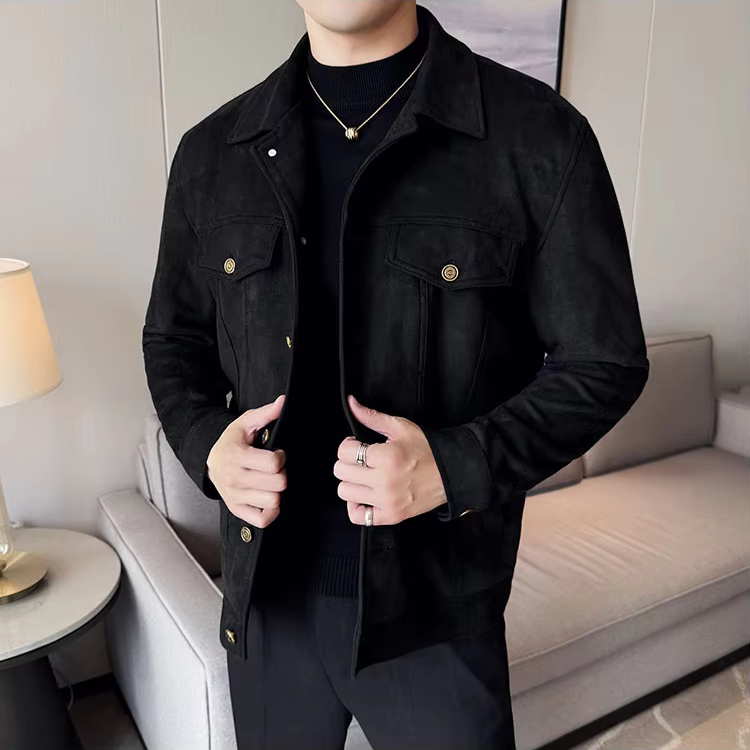 Tailored-Fit Suede Jacket | Refined Everyday Luxury