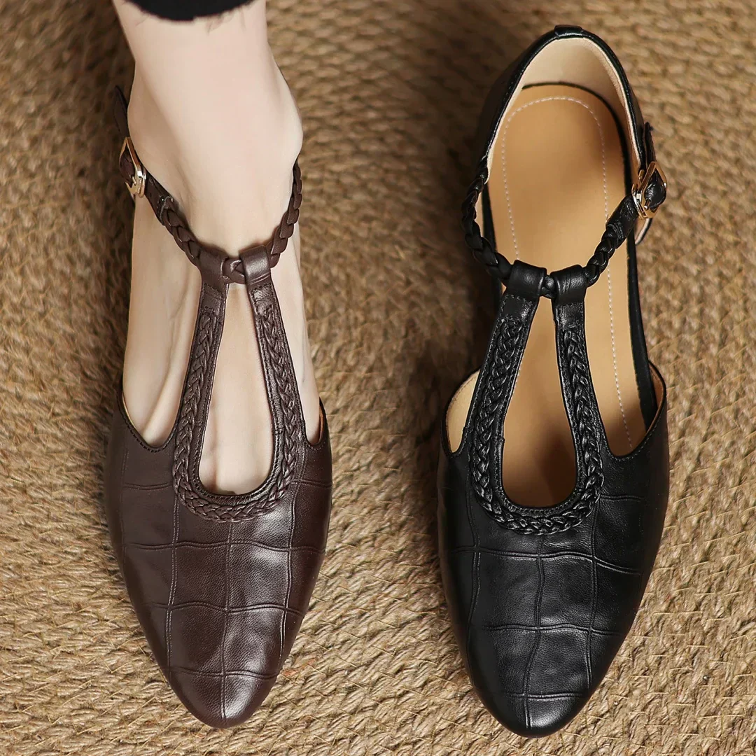 Elena™ Orthopaedic Leather Mary Janes | Effortless Comfort, Timeless Style