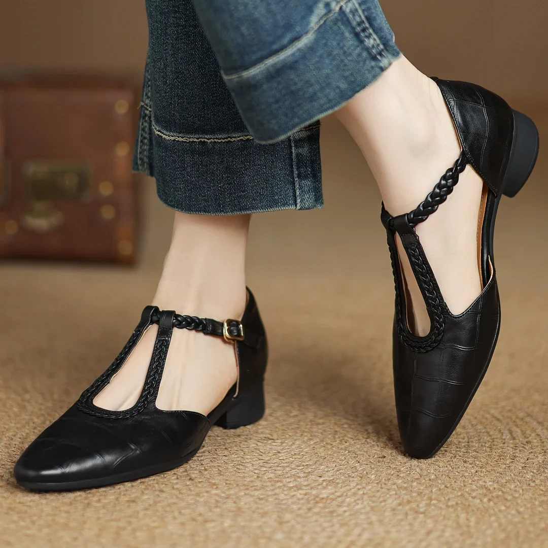 Elena™ Orthopaedic Leather Mary Janes | Effortless Comfort, Timeless Style