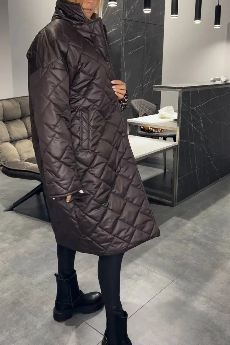 Amelia Amber Coat | Reversible Warmth with Fierce Elegance