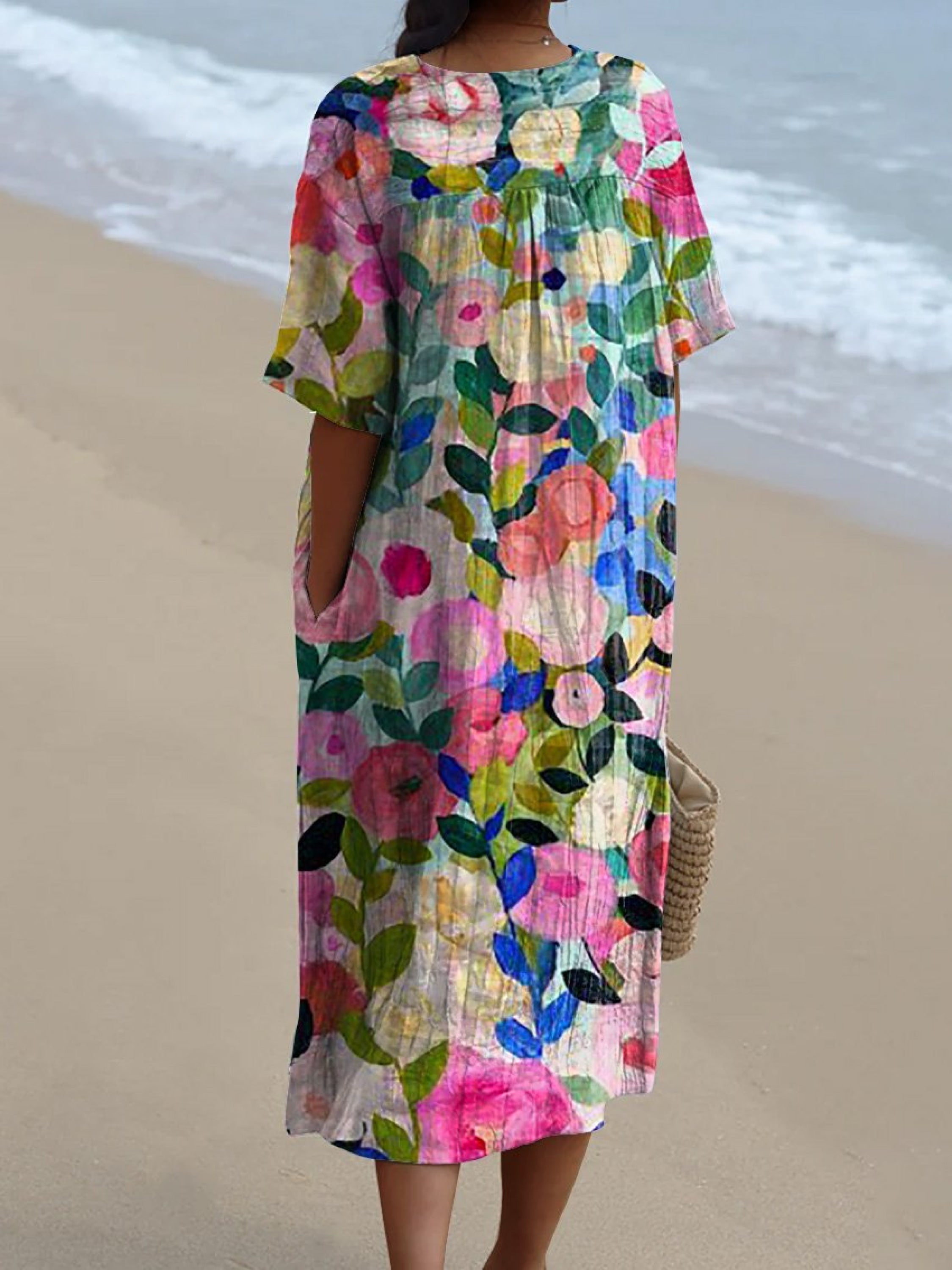 Vintage Relaxed-Fit Floral Dress | Effortless Summer Elegance
